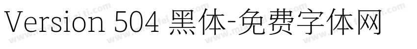 Version 504 黑体字体转换